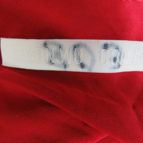 Jason Wu Collection Size 10 Ruched Stretch Jersey Maxi Dress Slit Burgundy NEW - Picture 3 of 8